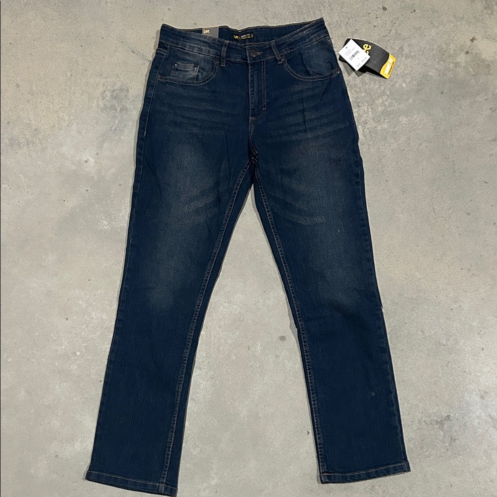 Lee Men's Dark Indigo Straight Jeans
